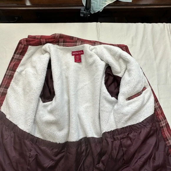 Merona Men’s Fleece Lined Flannel Jacket Size Small - Picture 6 of 7